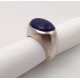 Importante bague argent lapis lazuli T.56/57 21,8 gr.