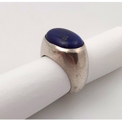 Importante bague argent lapis lazuli T.56/57 21,8 gr.