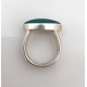 Forte bague argent et chrysoprase T.56