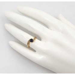 Bague de jeune fille or et saphir T.53