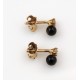 Petites boucles d'oreilles en or et onyx