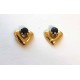 Clous d'oreilles or et saphirs