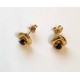 Clous d'oreilles or et saphirs
