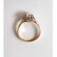 Bague ancienne 2 ors diamant 0,40 ct T.54