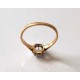 Bague ancienne 2 ors diamant 0,40 ct T.54