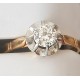Bague ancienne 2 ors diamant 0,40 ct T.54