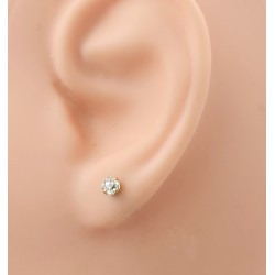 Puces d'oreilles or et diamants 2 x 0,10 ct