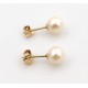 Boucles d'oreilles or et perles Akoya