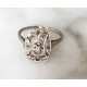 Bague Art Nouveau or gris et diamants