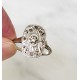 Bague Art Nouveau or gris et diamants