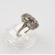 Bague Art Nouveau or gris et diamants