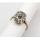 Bague Art Nouveau or gris et diamants