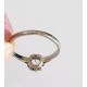 Bagua ancienne or gris, platine, diamant T.A. 0,30 ct