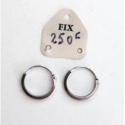 Mini créoles en plaqué or blanc FIX, anciennes mais neuves