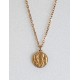 Médaille de Saint Christophe en or + chaîne plaqué or