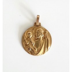 Médaille de Saint Christophe en or + chaîne plaqué or