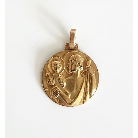 Médaille de Saint Christophe en or + chaîne plaqué or