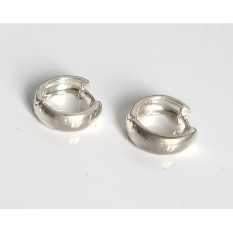 Mini-créoles articulées, en argent