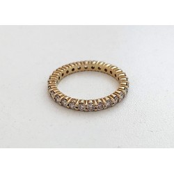 Alliance américaine or jaune diamants 1,1 carat, T., 56/57