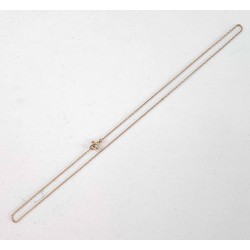 Fine chaîne en or, maille forçat 40, 5 cm