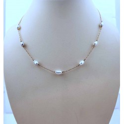 Collier or et perles baroques