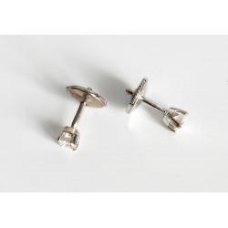 Puces d'oreilles diamants 2 x 0,17 carat