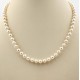 Collier choker de perles de culture, fermoir or