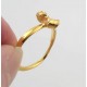 Bague de créateur, années 50/70, plaqué or T.54