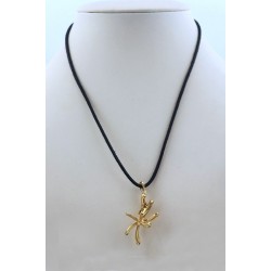 Pendentif vintage, bijou de créateur, milieu XX7, plaqué or