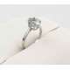Bague récente or blanc aigue-marine T. 54