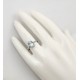 Bague récente or blanc aigue-marine T. 54