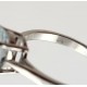 Bague récente or blanc aigue-marine T. 54