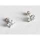 Boucles d'oreilles or blanc et oxydes de zirconium