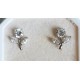 Boucles d'oreilles or blanc et oxydes de zirconium