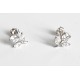 Boucles d'oreilles or blanc et oxydes de zirconium
