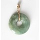 Pendentif disque Pi, en jadéite, monture or