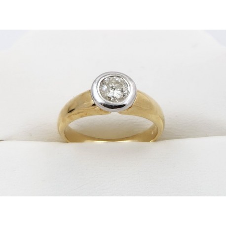 Chevalière diamant 0,50 ct T.53,5