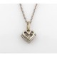 Collier, chaîne et pendentif or blanc et diamants 0,23 ct