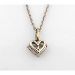 Collier, chaîne et pendentif or blanc et diamants 0,23 ct