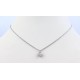 Collier, chaîne et pendentif or blanc et diamants 0,23 ct