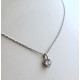 Collier, chaîne et pendentif or blanc et diamants 0,23 ct