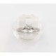 Bague or blanc 18 carats diamant solitaire 0,35 carat T.51