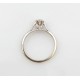 Bague or blanc 18 carats diamant solitaire 0,35 carat T.51