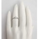 Bague or blanc 18 carats diamant solitaire 0,35 carat T.51